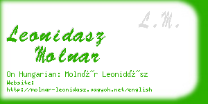 leonidasz molnar business card